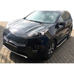 Боковые пороги BlackLine (2 шт, алюминий) для Kia Sportage 2010-2015 гг