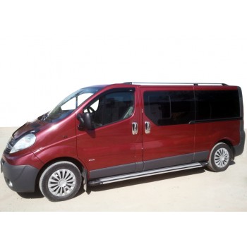 Бокові пороги Rainbow (2 шт., Алюміній) Довга база для Nissan Primastar 2002-2014 рр