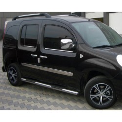 Боковые трубы BB002 (2 шт., нерж.) 51 мм, длинная база для Renault Kangoo 2008-2020 гг