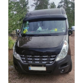 Козирьок на лобове скло V2 (чорний глянець, 5мм) для Iveco Daily 1999-2006 рр