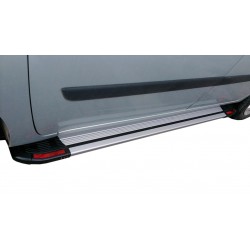 Боковые пороги Rainbow (2 шт, алюм) Длинная база для Renault Kangoo 2008-2020 гг