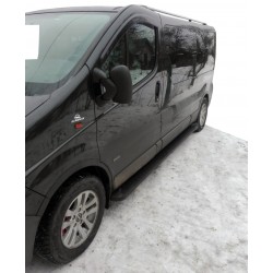 Бокові пороги Allmond Black (2 шт., Алюміній) Довга база для Nissan Primastar 2002-2014 рр