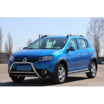 Передня дуга WT006 (нерж.) для Renault Sandero 2013-2022 рр