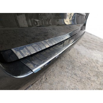 Накладка на задний бампер OmsaLine Черный Хром (нерж) для Mercedes Vito/V-class W447 2014- гг