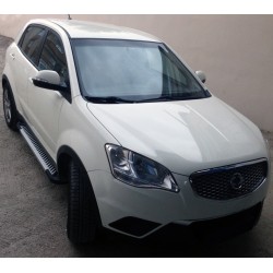 Бокові пороги Line (2 шт., Алюміній) для SsangYong Korando 2010-2019 рр