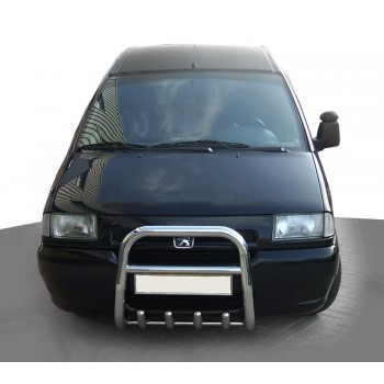 Кенгурятник QT006 (нерж) для Citroen Jumpy 1996-2007 гг