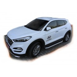 Бокові пороги Fullmond (2 шт., Алюміній) для Hyundai Tucson TL 2016-2021рр