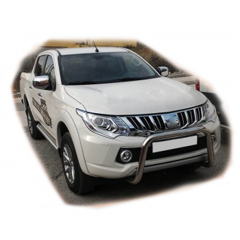Кенгурятник WT005 (нерж) для Mitsubishi L200 2015-2024 гг
