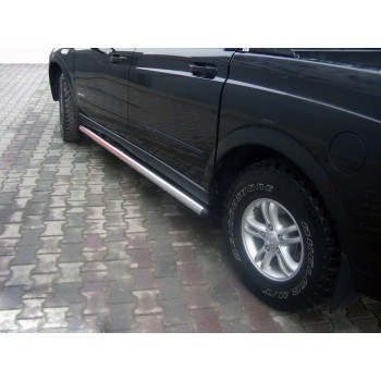 Боковые трубы (2 шт, нерж) для SsangYong Action 2006- гг