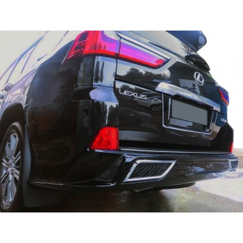 Накладка на торец заднего бампера (2016-2025, 2 шт) для Lexus LX570 / 450d