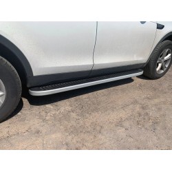 Боковые пороги Tayga Grey (2 шт., алюминий) 2019-2025 для Land Rover Discovery Sport
