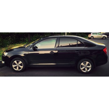 Окантовка вікон (4 шт., нерж.) для Skoda Rapid 2012-2019 рр