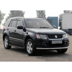 Боковые пороги Allmond Black (2 шт., алюминий) для Suzuki Grand Vitara 2005-2017 гг