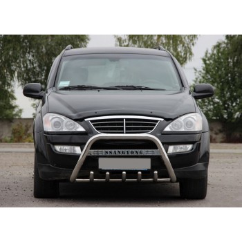 Кенгурятник WT004 (нерж) для SsangYong Action 2006- гг