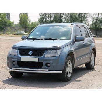 Передний двойной ус ST014 (нерж) для Suzuki Grand Vitara 2005-2017 гг