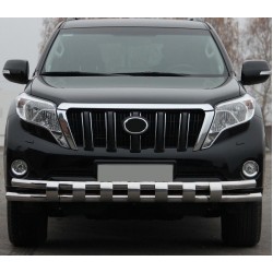 Передняя защита ST016-2 (нерж) для Toyota Land Cruiser Prado 150