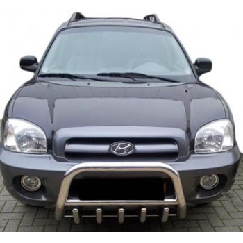 Кенгурятник WT003 (нерж.) для Hyundai Santa Fe 1 2000-2006 гг
