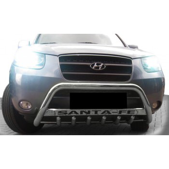Кенгурятник WT004 (нерж.) для Hyundai Santa Fe 2 2006-2012 гг