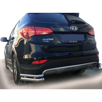 Задні кути AK-003-Подвійний (нерж.) для Hyundai Santa Fe 3 2012-2018 рр