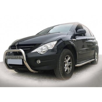 Кенгурятник WT005 (нерж) для SsangYong Action 2006- гг