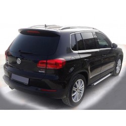 Бокові пороги Allmond Grey (2 шт., алюм) для Volkswagen Tiguan 2007-2016 рр