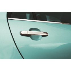 Накладки на ручки (нерж) Под кнопку (5шт) OmsaLine для Toyota Rav 4 2006-2013 гг