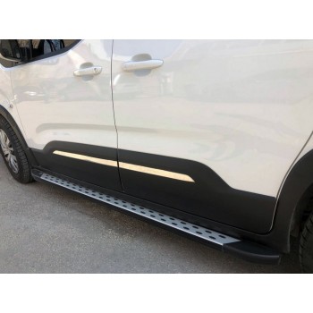Накладки на молдинг двери (нерж.) OmsaLine - Итальянская нержавейка для Peugeot Partner/Rifter 2019- гг