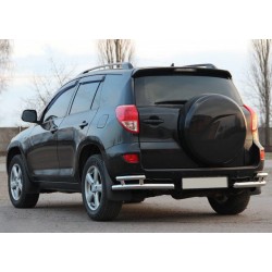 Задние уголки AK003-double (2 шт., нерж) для Toyota Rav 4 2006-2013 гг