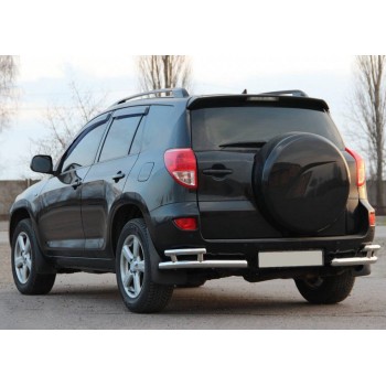 Задние уголки AK003-double (2 шт., нерж) для Toyota Rav 4 2006-2013 гг