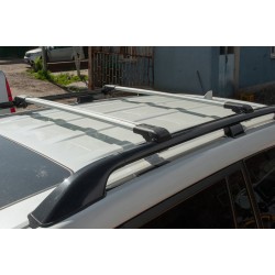 Багажник (поперечины) на стандартные рейлинги с замком WingBar V1 (2 шт) до 140 см, Черный для Toyota Land Cruiser Prado 250 2023- гг