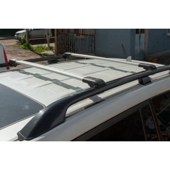 Багажник (поперечины) на стандартные рейлинги с замком WingBar V1 (2 шт) до 140 см, Черный для Toyota Land Cruiser Prado 250 2023- гг Багажник (поперечины) на стандартные рейлинги с замком WingBar V1 (2 шт) до 140 см, Черный для Toyota Land Cruiser Prado 250 2023- гг