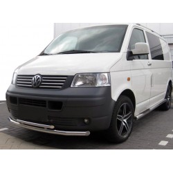 Нижняя двойная губа ST014 (нерж) 60 на 42мм для Volkswagen T5 Transporter 2003-2010 гг