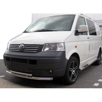 Нижняя двойная губа ST014 (нерж) 60 на 42мм для Volkswagen T5 Transporter 2003-2010 гг