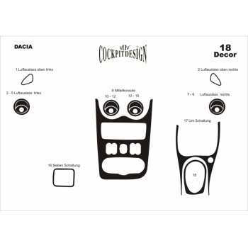 Накладки на панель (варіант 1) Карбон для Lada Largus Накладки на панель (варіант 1) Карбон для Lada Largus