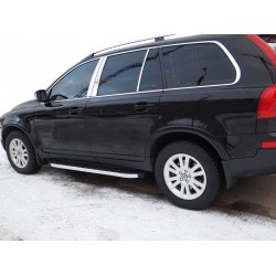 Боковые пороги BlackLine (2 шт., алюминий) для Volvo XC90 2002-2014 гг