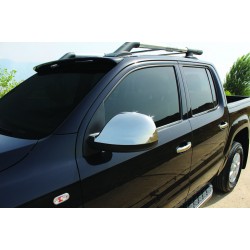 Накладки на зеркала (2 шт, нерж.) OmsaLine - Итальянская нержавейка для Volkswagen Amarok 2010-2022 гг