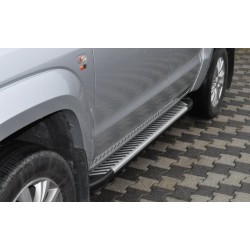 Боковые пороги Line (2 шт, алюм) для Volkswagen Amarok 2010-2022 гг