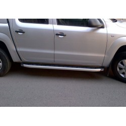 Бокові пороги Fullmond Grey (2 шт, алюм) для Volkswagen Amarok 2010-2022 рр