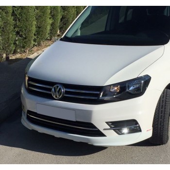 Накладка на передний бампер (под покраску) для Volkswagen Caddy 2015-2020 гг