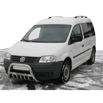 Кенгурятник WT003 (нерж) 50мм, без надписи для Volkswagen Caddy 2004-2010 гг
