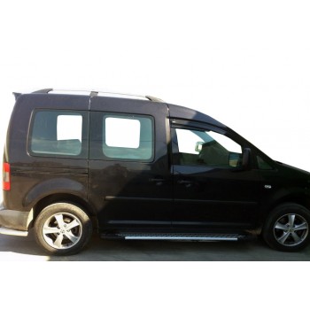 Бокові пороги X5-тип (2 шт., алюм) Максі база для Volkswagen Caddy 2010-2015 рр