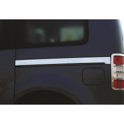 Молдинг сдвижной двери (2 шт, нерж) Макси база для Volkswagen Caddy 2010-2015 гг