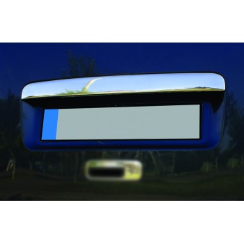 Накладка над номером (1 дверн, нерж) Carmos - Турецька сталь (без напису) для Volkswagen Caddy 2004-2010 рр Накладка над номером (1 дверн, нерж) Carmos - Турецька сталь (без напису) для Volkswagen Caddy 2004-2010 рр