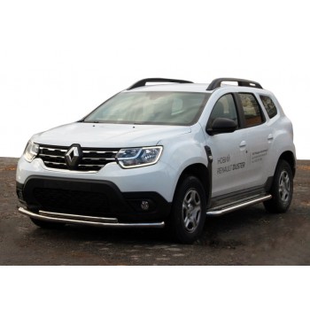 Передняя защита F3-10 (нерж.) для Renault Duster 2018-2024 гг