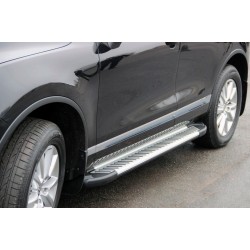 Боковые пороги Line (2 шт., алюминий) для Volkswagen Touareg 2002-2010 гг