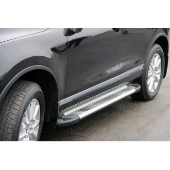 Боковые пороги Line (2 шт., алюминий) для Volkswagen Touareg 2010-2018 гг