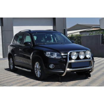 Кенгурятник WT018 (нерж) для Volkswagen Tiguan 2007-2016 рр