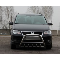 Кенгурятник WT003 (нерж) 51 мм, без надписи для Volkswagen Touran 2010-2015 гг