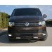 Накладка на передний бампер Sport 2-LED 2015-2018 (под покраску) для Volkswagen T6