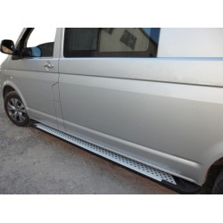 Бокові пороги X5-тип (2 шт., алюм) Довга база для Volkswagen T5 2010-2015 рр